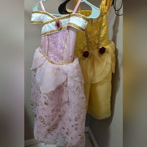 Disney Princess Costumes, Play Condition: Aurora And Belle 5/6 Please Read!